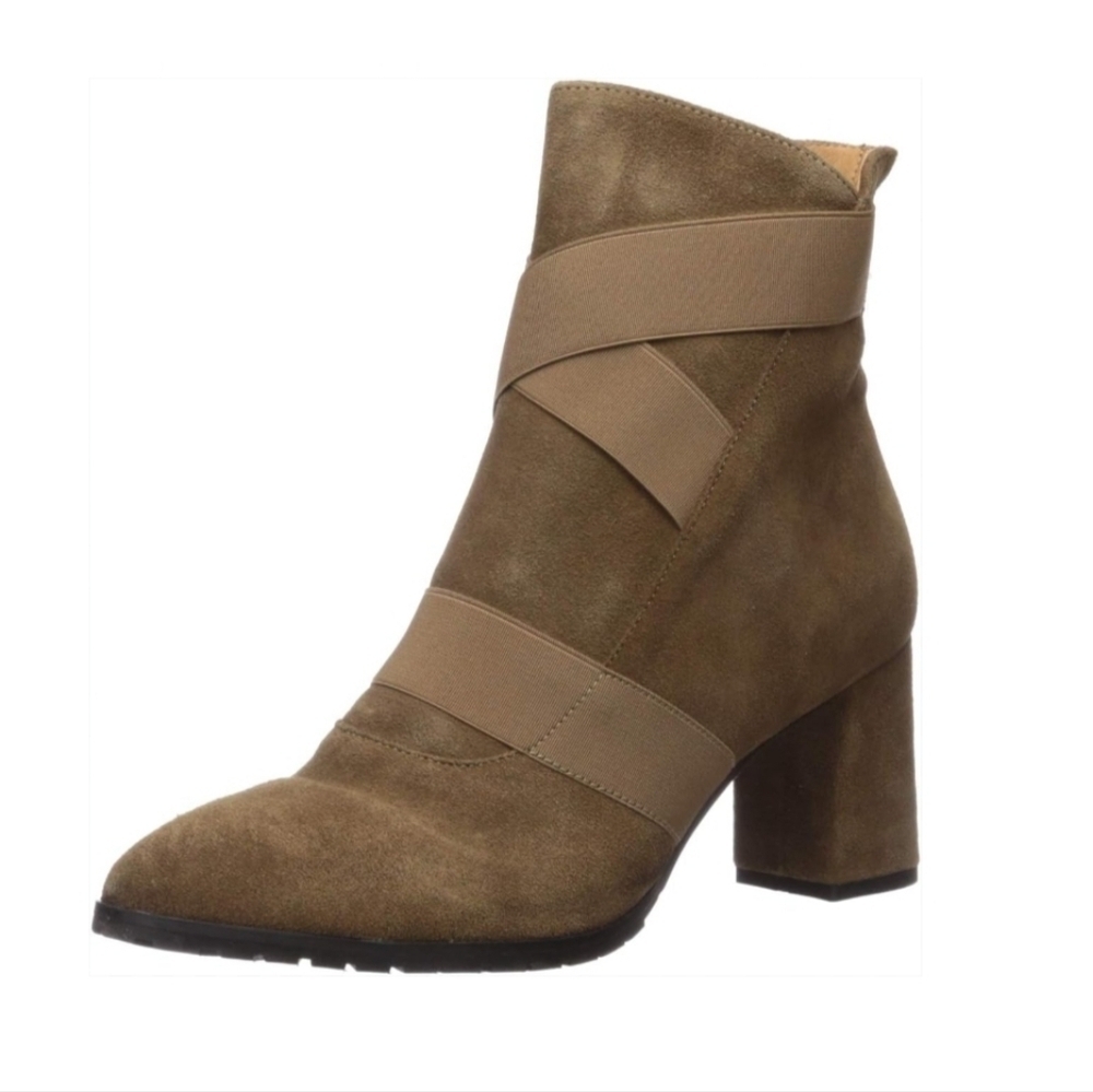 Andre Assous Porter Leather Chunky Heel Boots